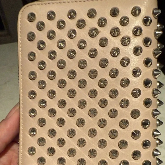 Christian Louboutin Blush Studded Wallet - Picture 11 of 15